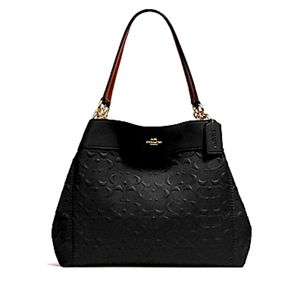 Coach Lexy Embossed Black leather